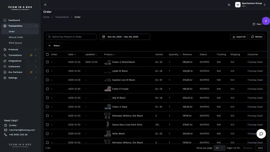 Footway ‑ ECOM IN A BOX screenshot