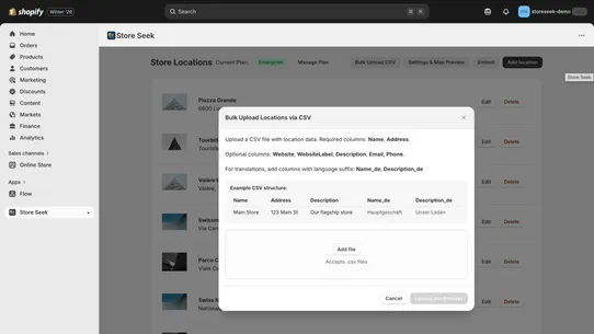 Store Seek Store Locator Map screenshot