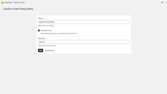 GcAnyOrder‑Goodcom Printer screenshot