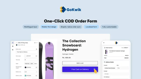 Kwik COD Form‑Cash on Delivery screenshot