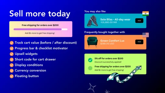 BlueCart ‑ Upsell Progress Bar screenshot