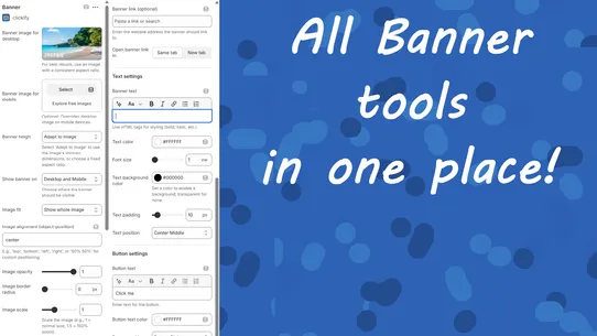 Clickify ‑ Clickable Banner screenshot