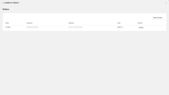 IVR Order Confirmation screenshot