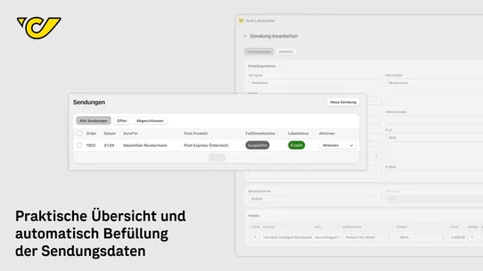Post‑Labelcenter (offiziell) screenshot