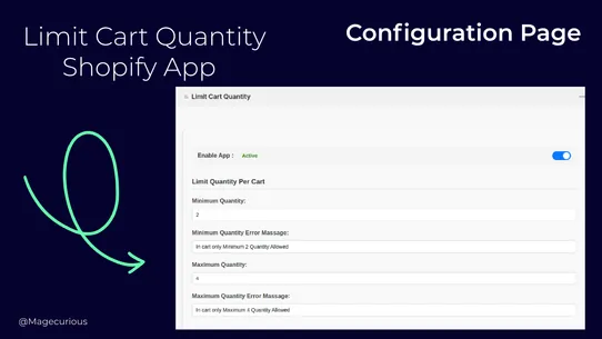 ShopziCurious Limit Cart Qty screenshot