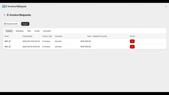 WebCEO E‑Invoice Malaysia screenshot
