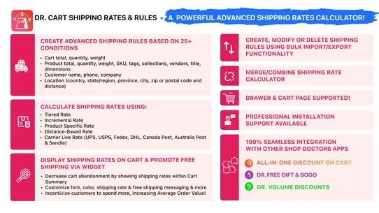 Dr Cart Shipping Rates &amp; Rules screenshot