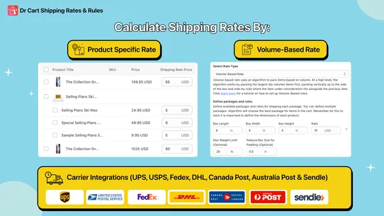 Dr Cart Shipping Rates &amp; Rules screenshot