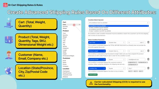 Dr Cart Shipping Rates &amp; Rules screenshot