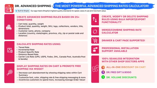 Dr Cart Shipping Rates &amp; Rules screenshot