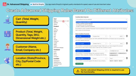 Dr Cart Shipping Rates &amp; Rules screenshot