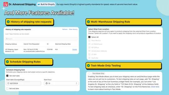 Dr Cart Shipping Rates &amp; Rules screenshot