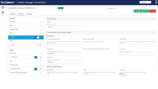 TrueCommerce Order Fulfillment screenshot