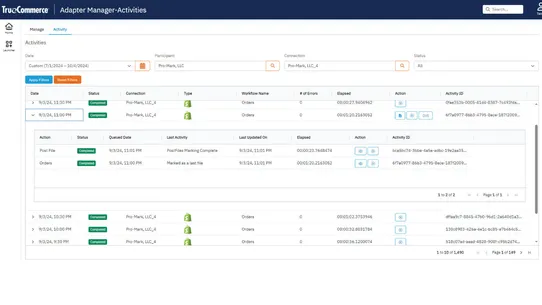 TrueCommerce Order Fulfillment screenshot