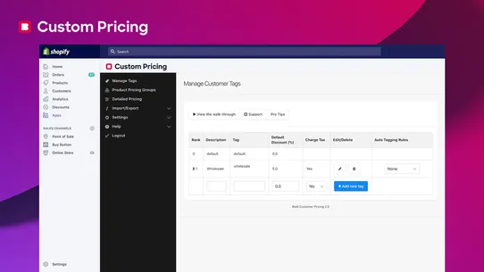 Custom Pricing: Wholesale B2B screenshot