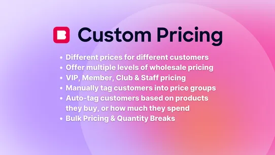 Custom Pricing: Wholesale B2B screenshot