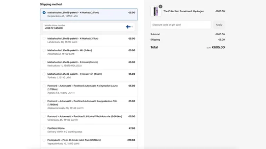Shipit Delivery Checkout screenshot