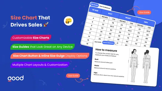 GA: Size Chart &amp; Size Guide screenshot