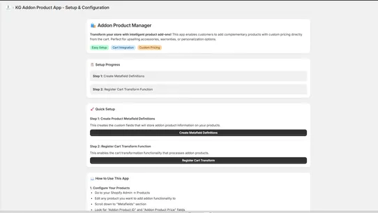 Kg Addon Product App screenshot