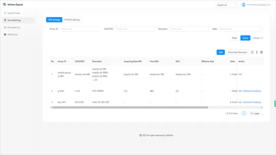 WeTech‑Dispute screenshot