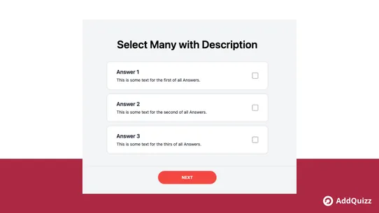 AddQuizz screenshot