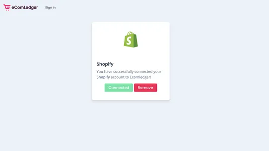 Ecomledger Data Connector screenshot