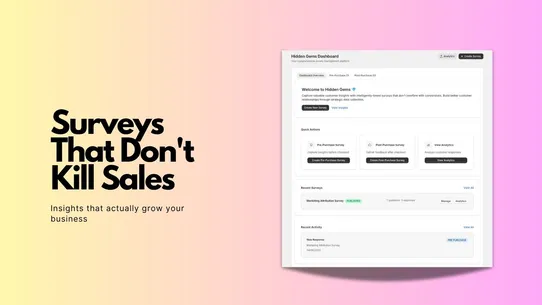 Hidden Gems ‑ Pre&amp;Post Surveys screenshot