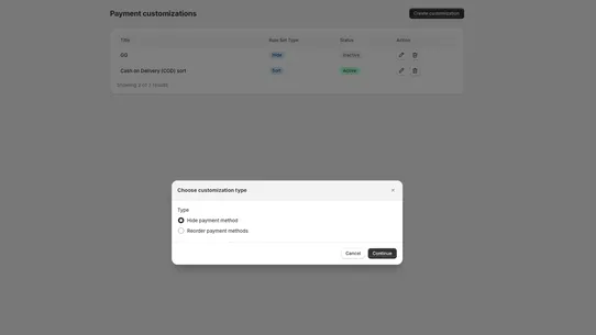 MPH Checkout extensions screenshot