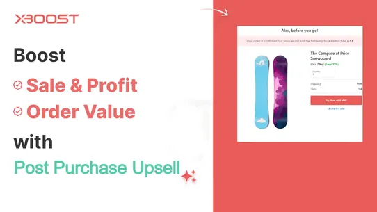 Xboost Post Purchase Upsell screenshot