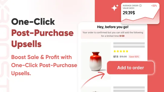 Xboost Post Purchase Upsell screenshot