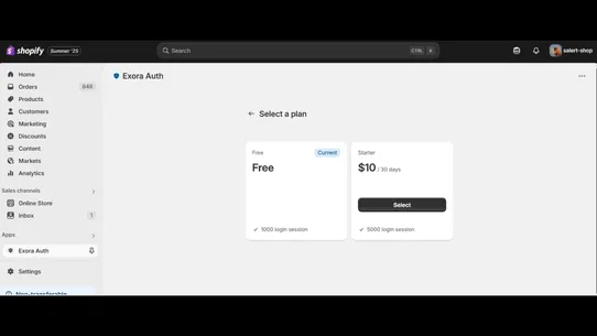 Exora Auth screenshot