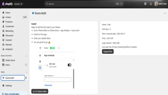 Exora Auth screenshot