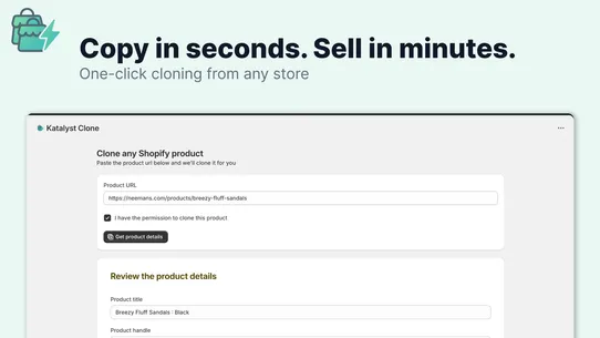 Katalyst Clone: Copy Products screenshot