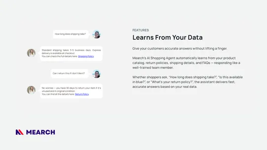 Mearch: AI Sales Chatbot screenshot