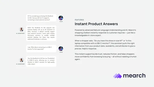 Mearch: AI Sales Chatbot screenshot