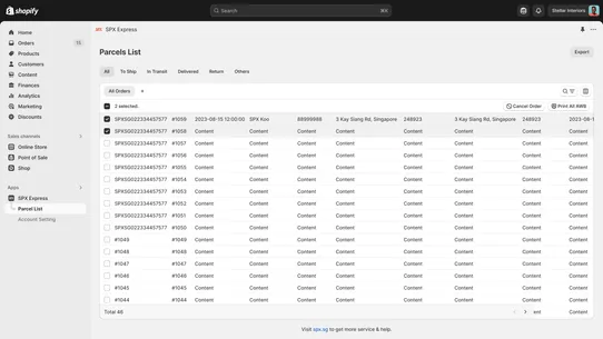 SPX Express screenshot