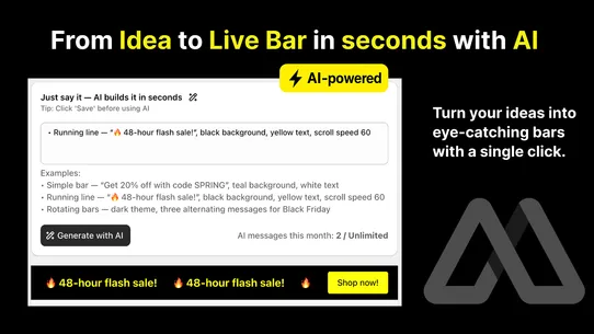Movo AI Announcement Bar screenshot