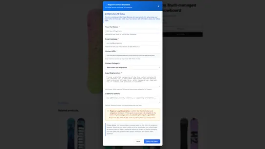 DSA Compliance screenshot