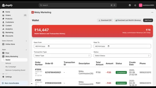 Moby Marketing screenshot
