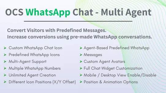 OCS WhatsApp Chat ‑Multi Agent screenshot