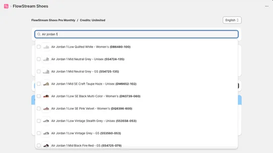 FlowStream Shoes screenshot