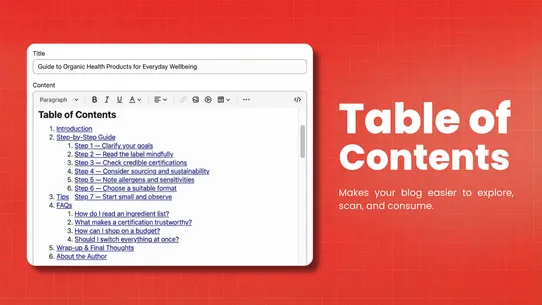 Auto Blogs Agent AI Blog Posts screenshot