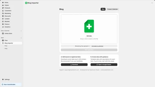 Blog Importer screenshot
