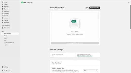 Blog Importer screenshot