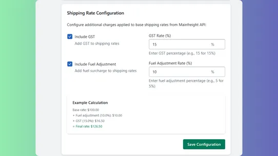 Mainfreight Shipping Rates NZ screenshot