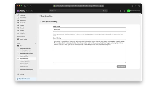Brandmachine screenshot