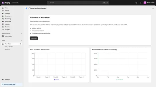 Your Sizer screenshot