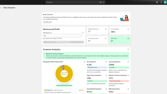 Dexits ‑ Store Valuation Tool screenshot