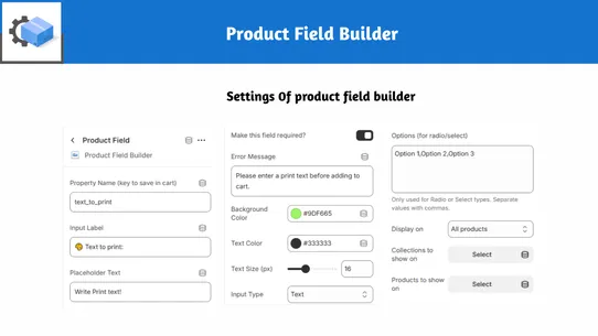 Product Fields Builder‑ Pro screenshot