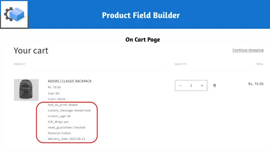 Product Fields Builder‑ Pro screenshot
